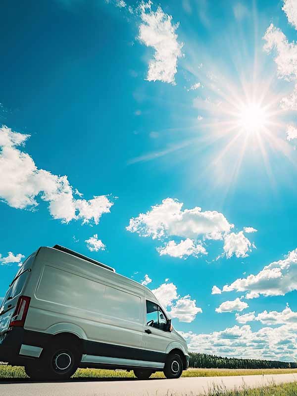 Résilience climatique contre la canicule grâce à l'assurance flotte pro incluant l'assistance renforcée.